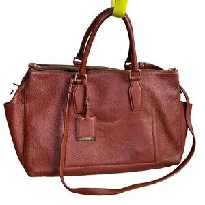 Jil Sander Oversize Carryall Convertible Tote Slouchy Cognac Leather 2010s Bag